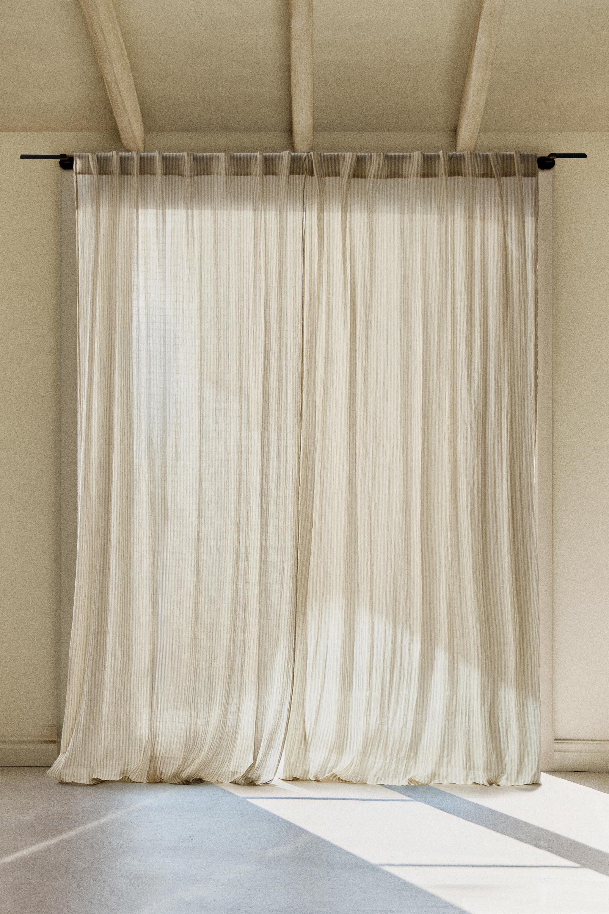 STRIPED CHIFFON CURTAIN